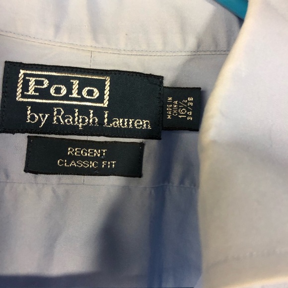 Ralph Lauren Men's Light Blue Dress Shirt Long Sleeve Button Down 16 1/2 34/35 - Picture 3 of 5